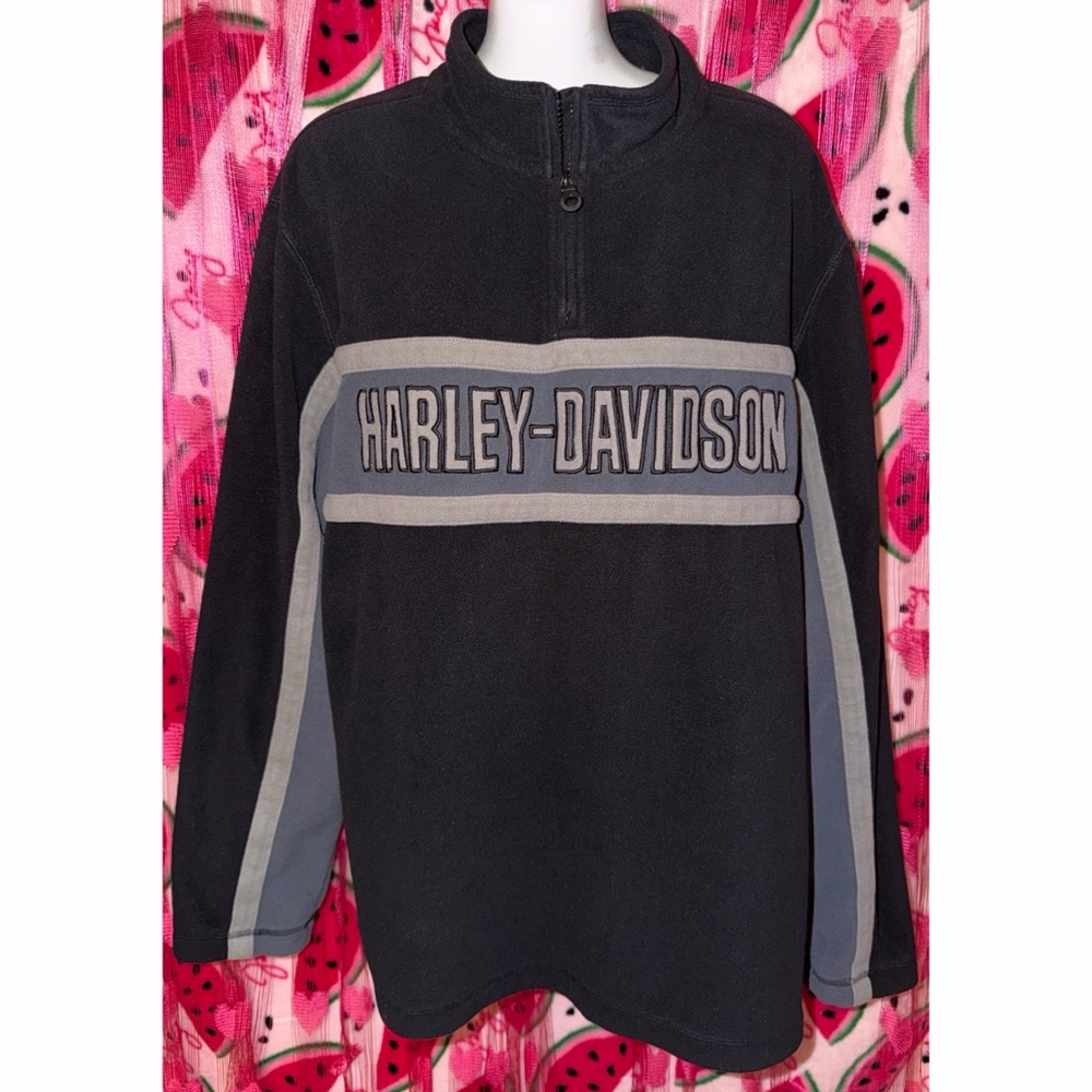 🖤 Harley-Davidson Fleece Quarter-Zip Sweatshirt